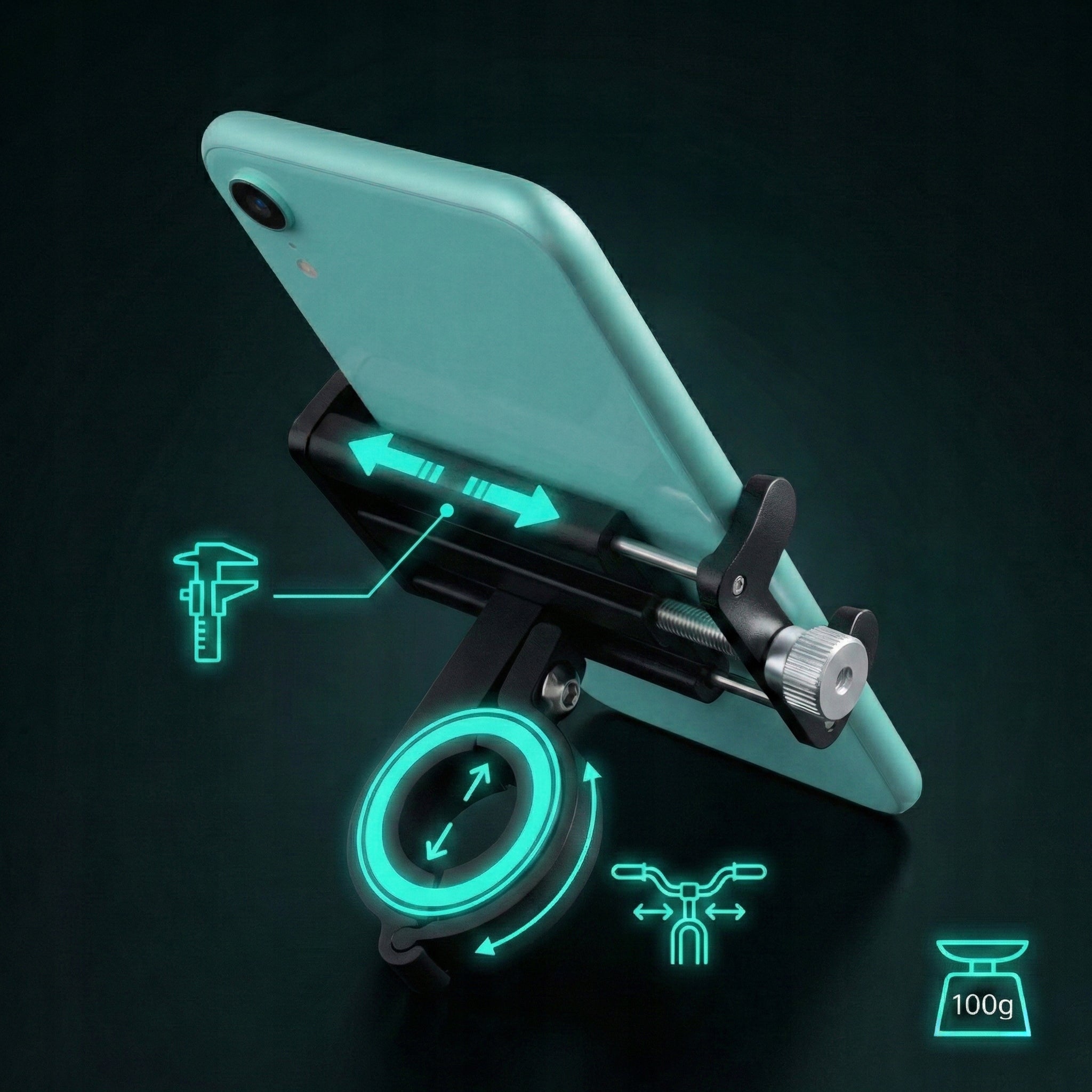 BIKE PHONE HOLDER HANDLEBAR STRONG MOTORCYCLE BIKE ADJUSTABLE For mobile