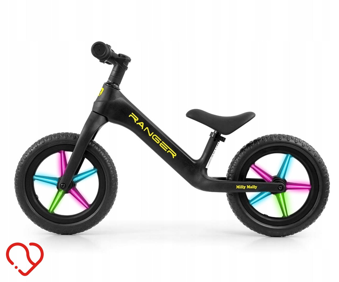 BIKE RANGER FLASH FOLDED BLACK RUNNING LIGHT GLOWING LED WHEELS