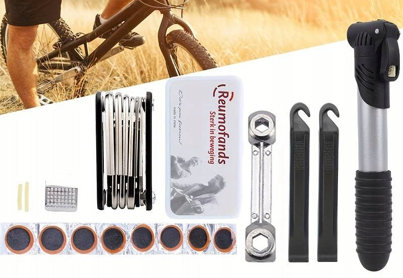 BIKE REPAIR KIT MULTIFUNCTIONAL TOOLS + PUMP + 21in1 CASE Manufacturer code DSP0312