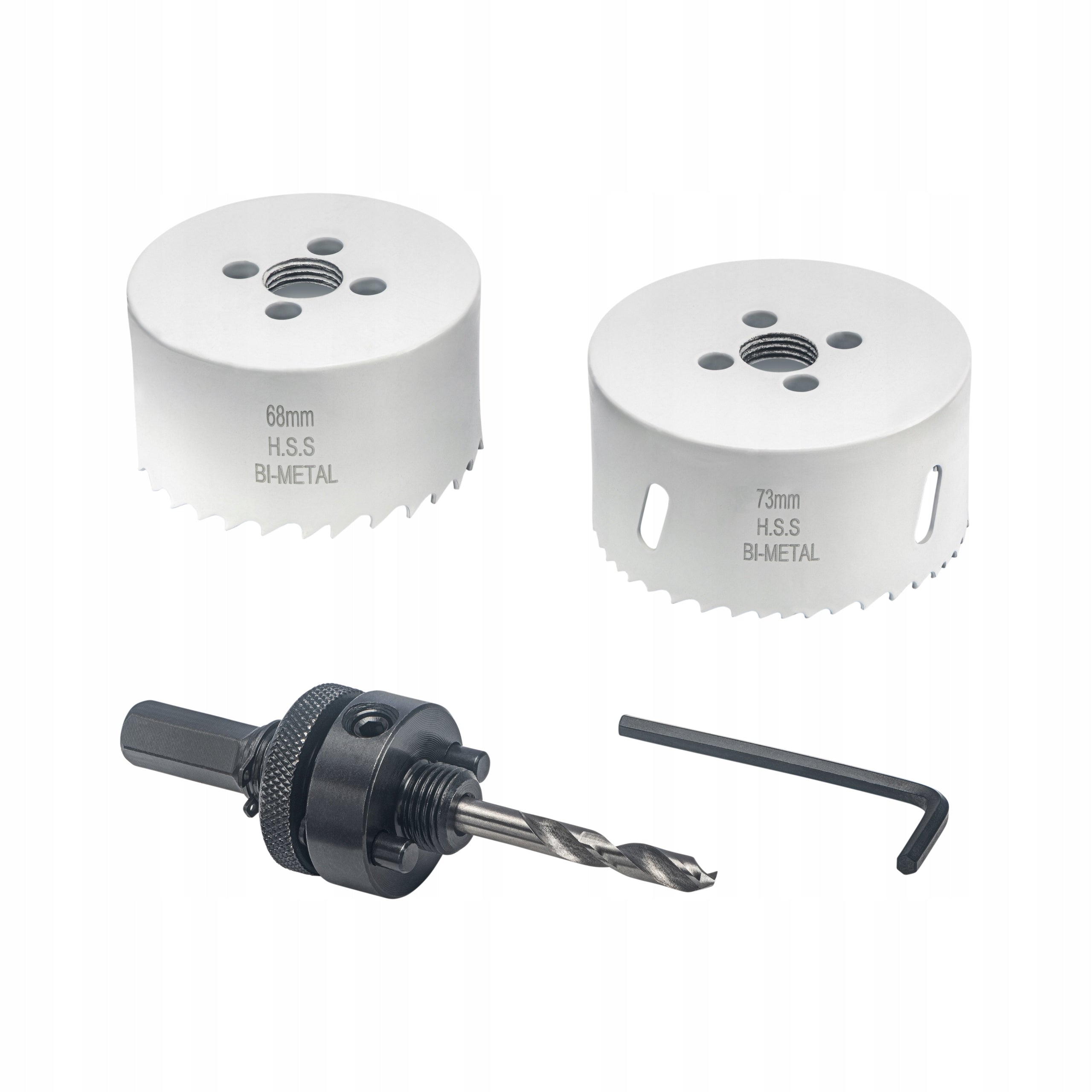 BIMETAL HOLESAW SET 68MM, 73MM, ADAPTER 32mm-210mm HEX