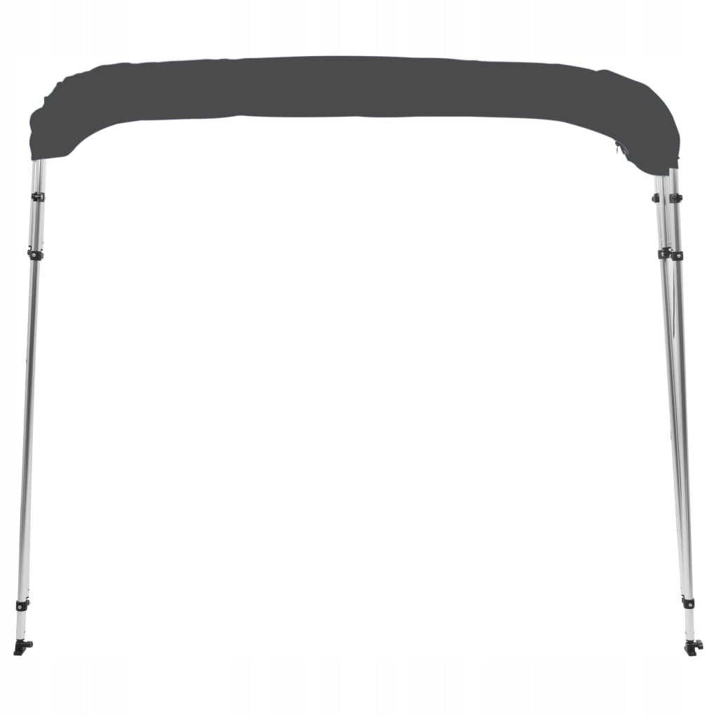 BIMINI VISOR FOR BOAT 4 HEADBANDS ANTHRACITE 243X180X137CM For pontoons and boats