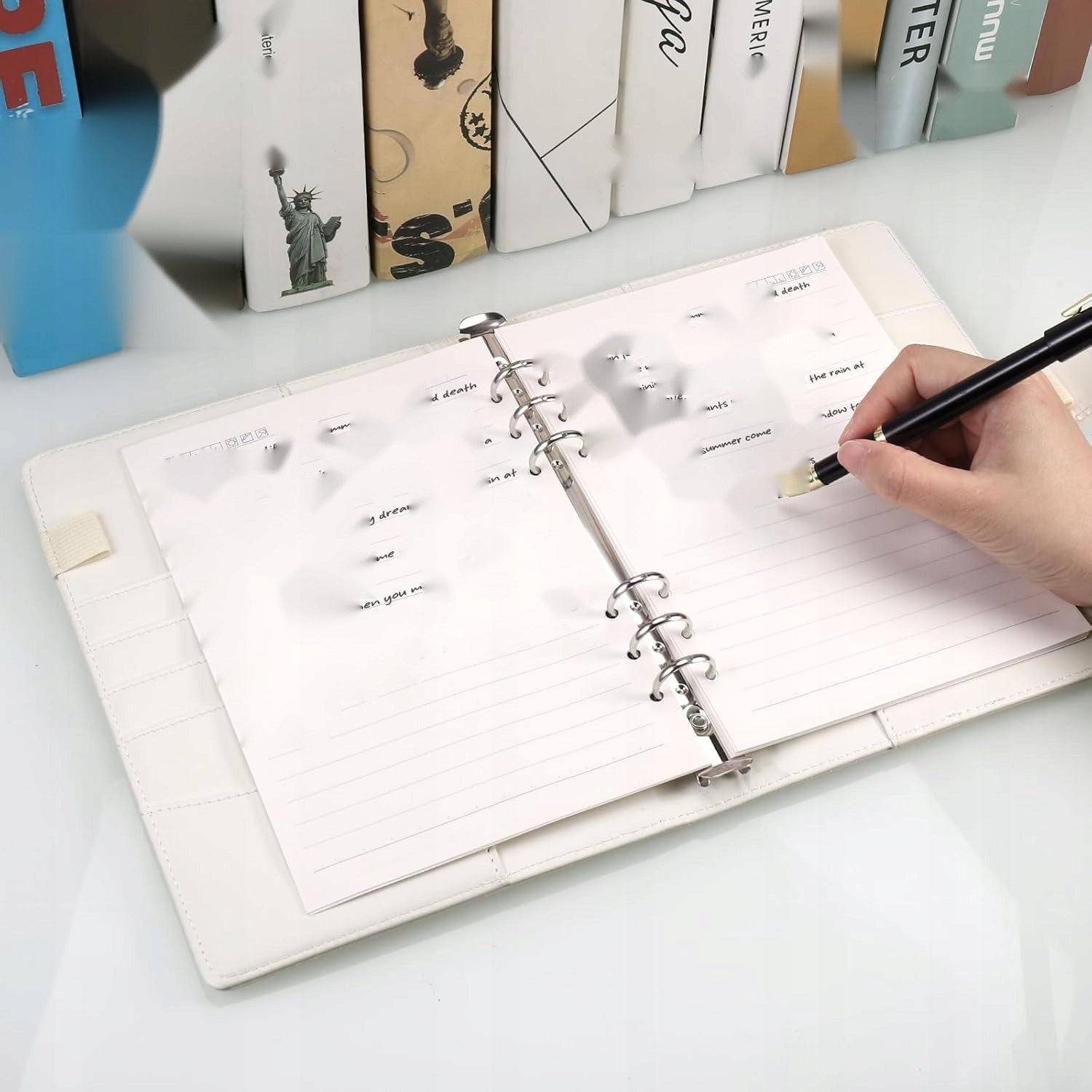 BINDER A5 WHITE 6 RING NOTEBOOK DIARY ORGANIZER BINDER Manufacturer code 5908107921066