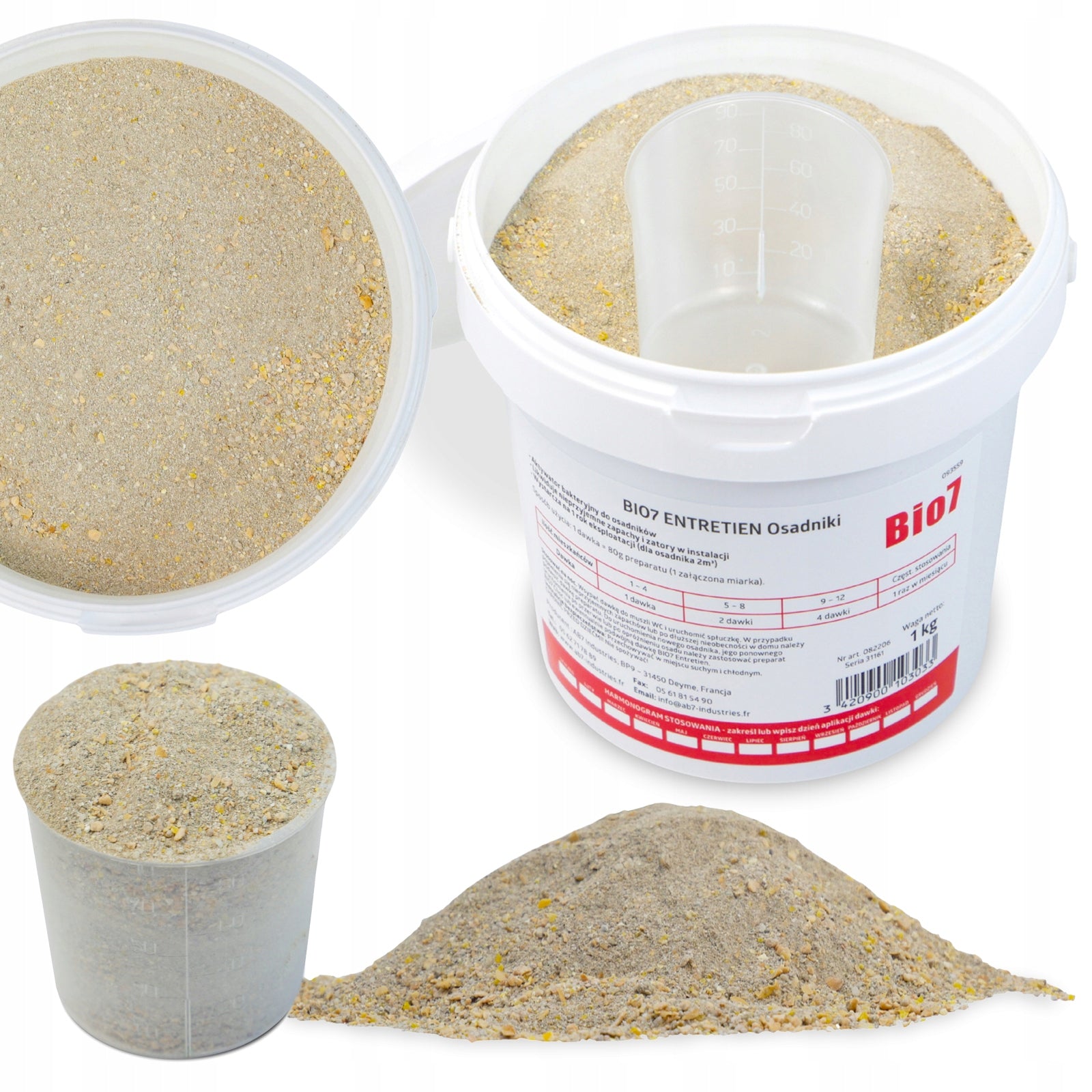 BIO 7 SETTLERS for SEPTIC TANK ECOGENE Bio7 Entretien 1kg Bacteria for Treatment Plant
