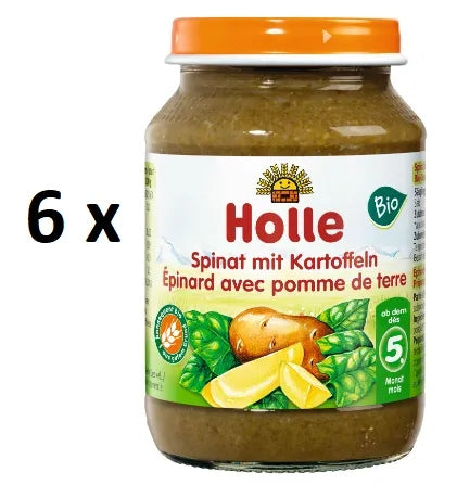 BIO Spinach with potatoes from 5 months of age 190 g Brand Holle