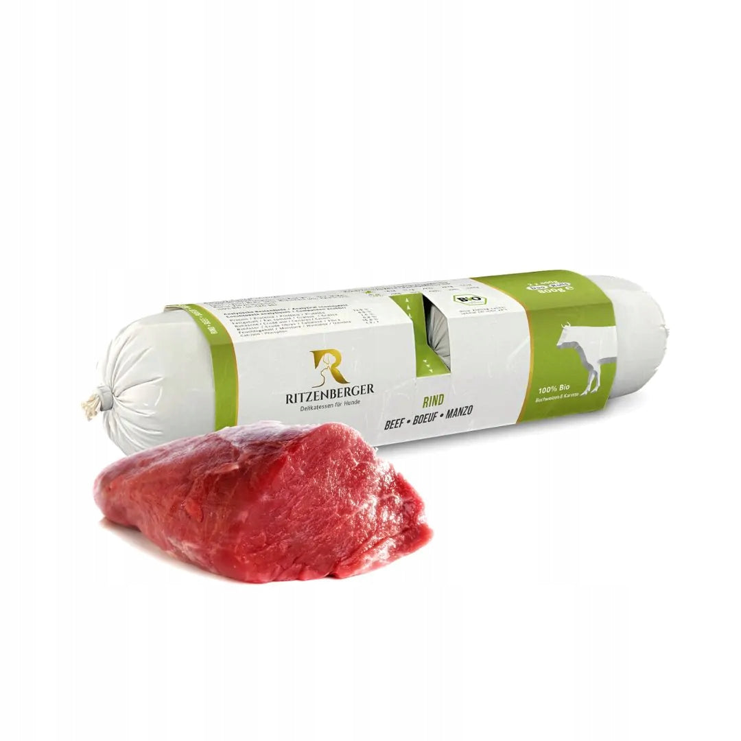 BIO beef 75% with carrots | double rolls | Organic dog food