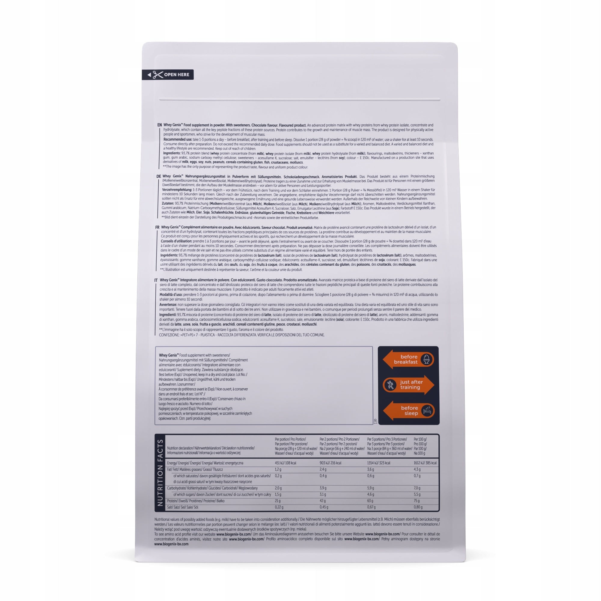 BIOGENIX WHEY GENIX 700g WPC WPI Brand Biogenix