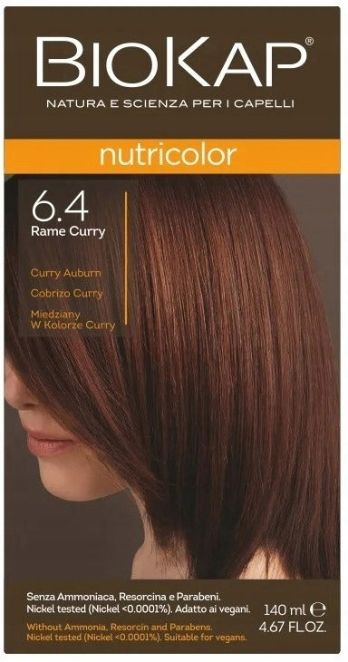 Plaukų dažai Biokap Nutricolor Nr. 6.40 Copper Curry Dye 140 ml