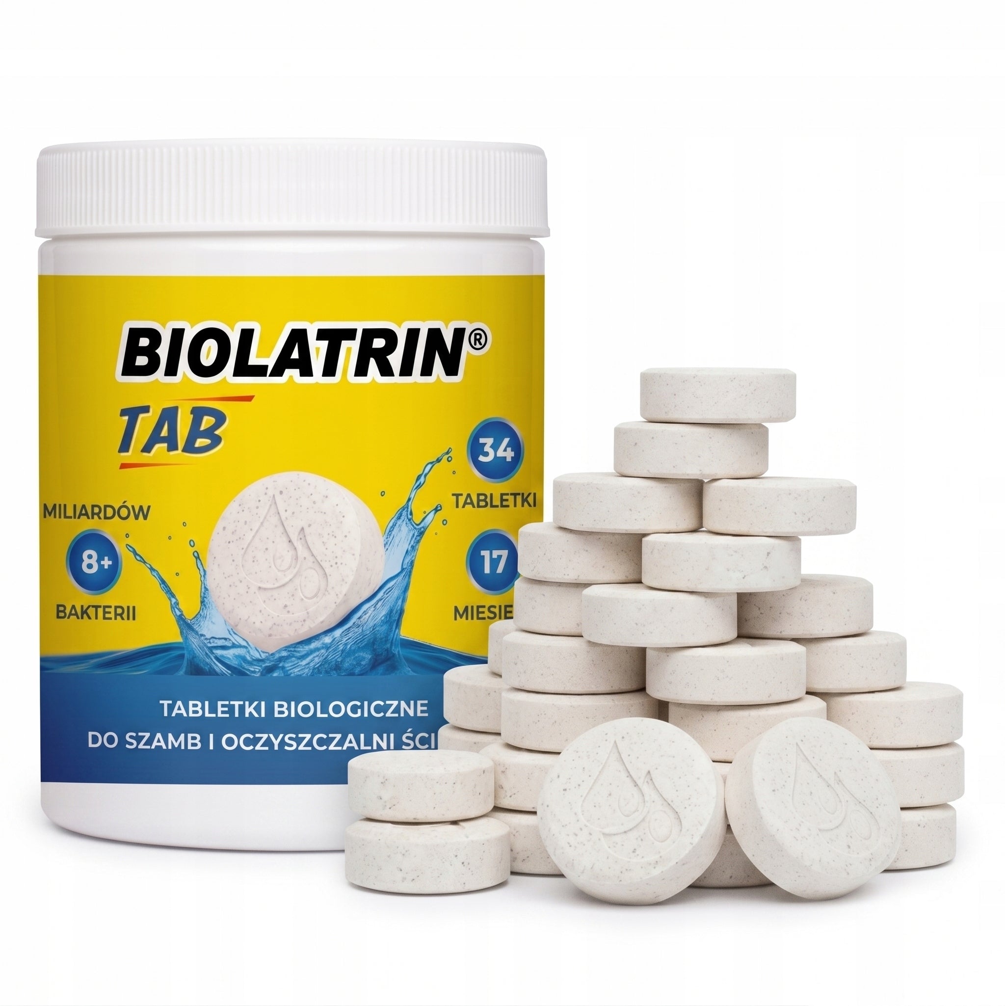 BIOLATRIN TAB 34: bacteria- 17 month tablets for septic tank and fats
