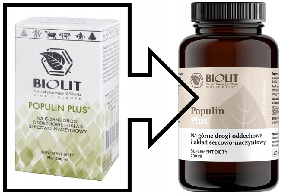 BIOLIT POPULIN PLUS upper RESPIRATORY TRACT Taxifolin HEART | 200ml + freebie Manufacturer code 5770302345