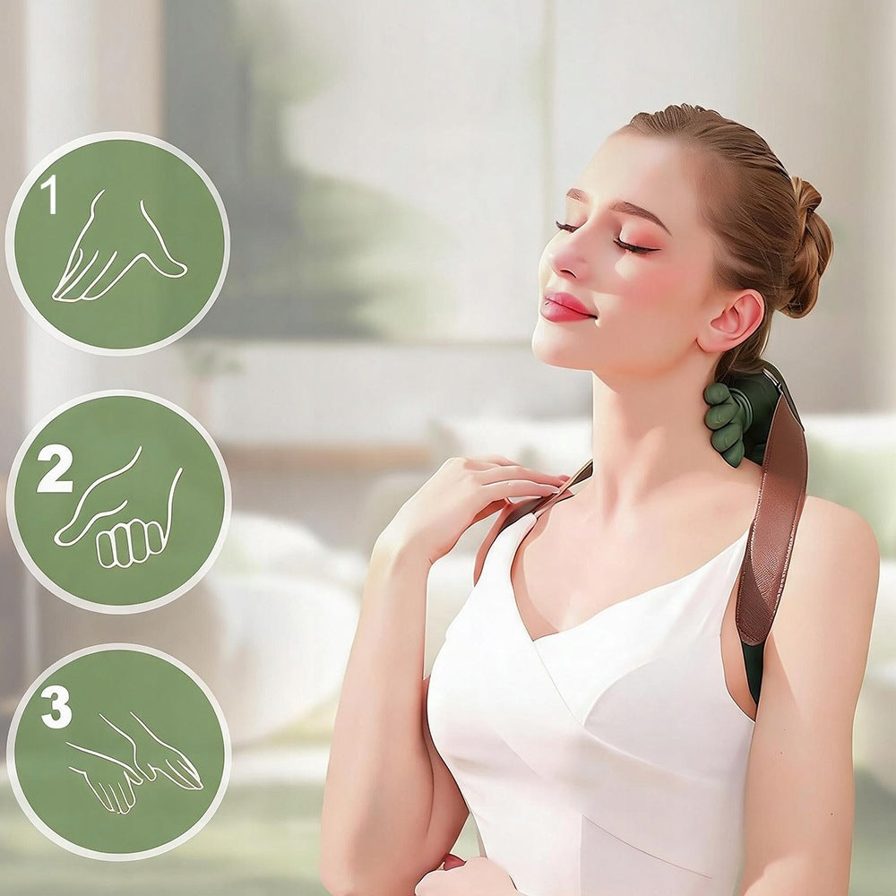 BIONIC Back Neck Massager Calf Paws LCD HEATED 4D ACUPRESSURE Packaging status original