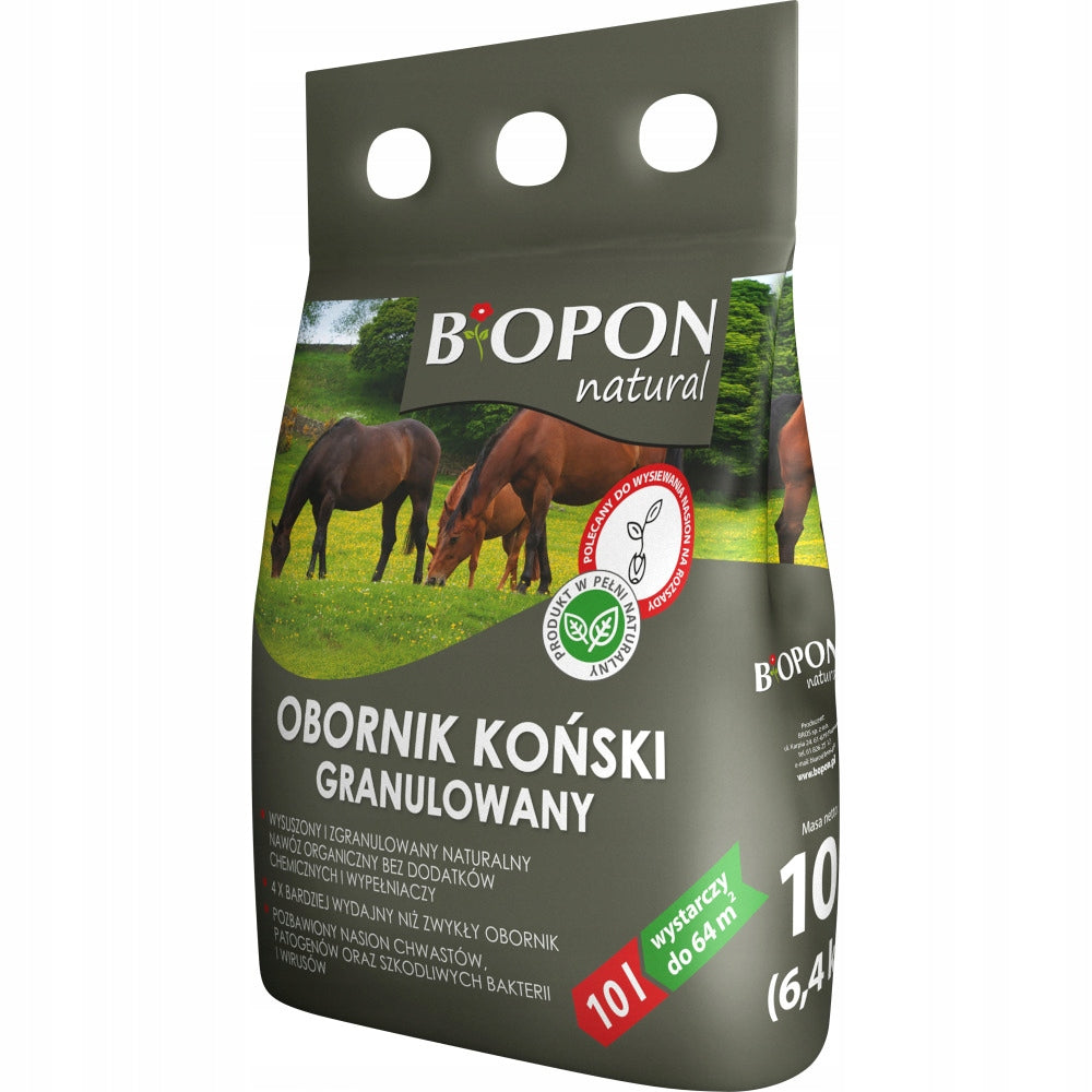 BIOPON Granulated manure HORSE NATURAL organic fertilizer cultivation ecolo 10l