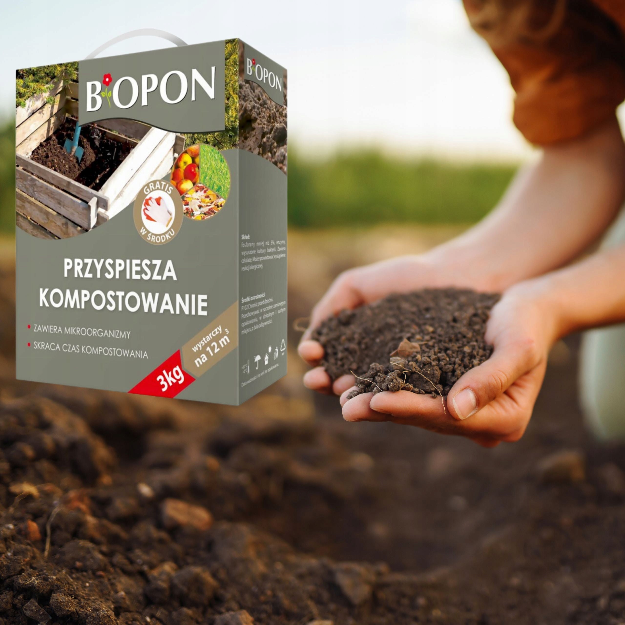 BIOPON PREPARATION ACCELERATING COMPOSTING 3KG REDUCES DECOMPOSITION TIME EAN (GTIN) 5904517067486
