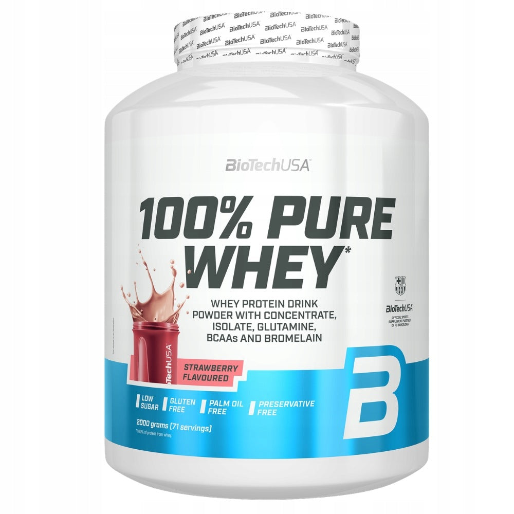 BIOTECH 100% PURE WHEY 2000 g REGENERATION STRENGTH ENDURANCE MUSCLE MASS Expiration date at least six months from the date of purchase