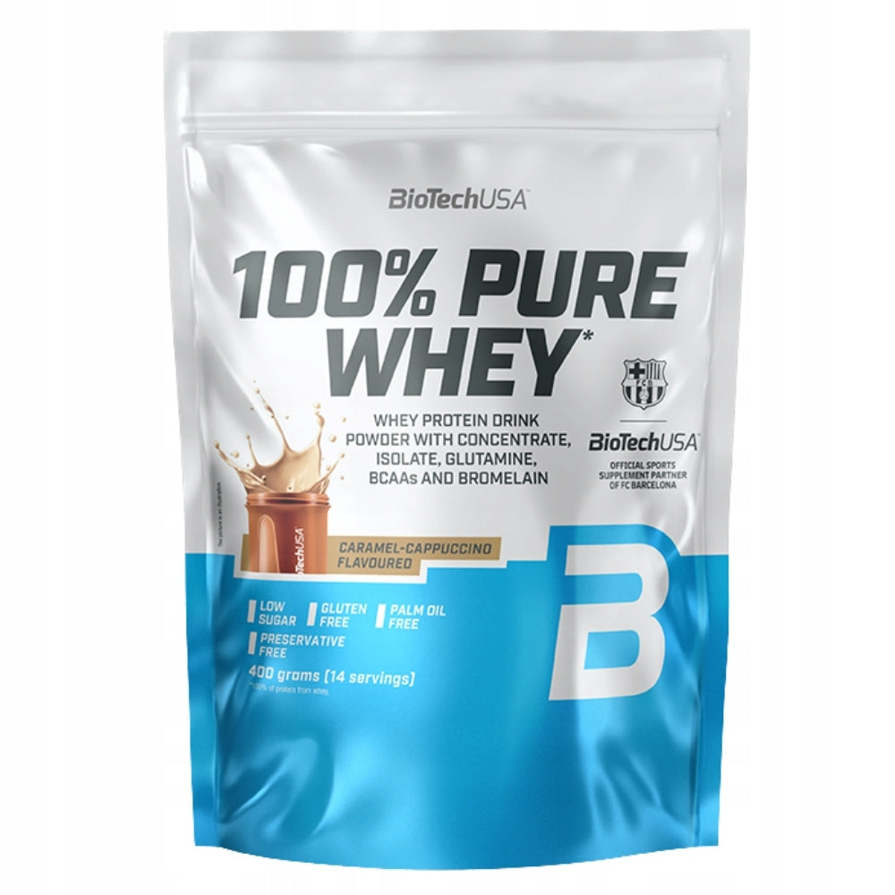 BIOTECH 100% PURE WHEY 400 g BCAA AMINO ACIDS REGENERATION STRENGTH WPC WPI Expiration date at least six months from the date of purchase
