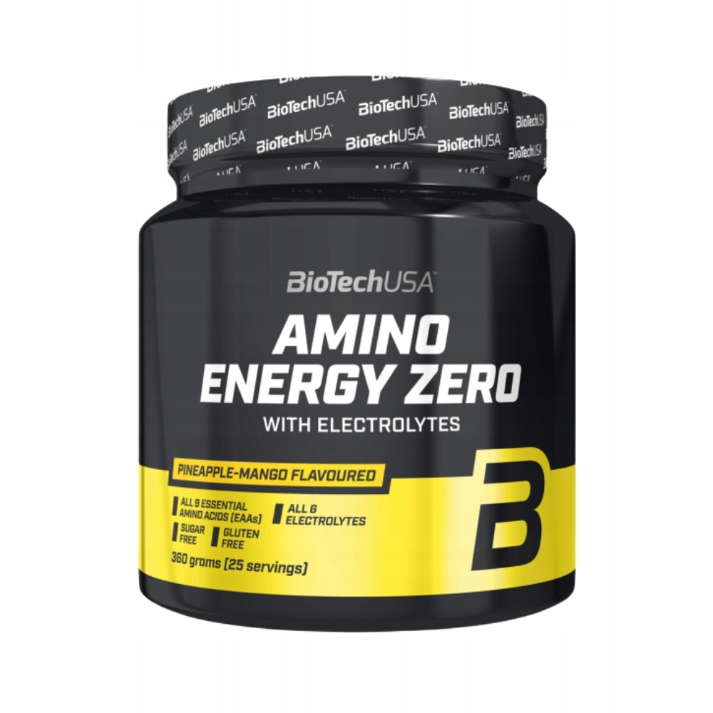 BIOTECH AMINO ENERGY ZERO WITH ELECTROLYTES AMINO ACIDS FORCE ENERGY 360 g Expiration date at least six months from the date of purchase