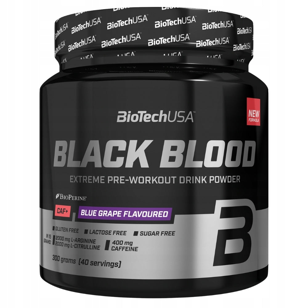BIOTECH BLACK BLOOD CAF + 300 G WITH CAFFEINE+ BIOTECH Iso Whey Zero 25 g Brand BioTechUSA