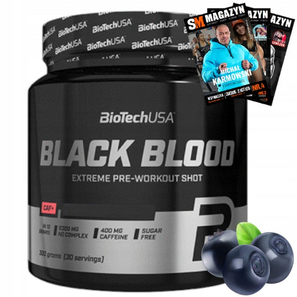 BIOTECH BLACK BLOOD CAF + STRENGTH CAFFEINE POWER MUSCLE CONCENTRATION 300 g