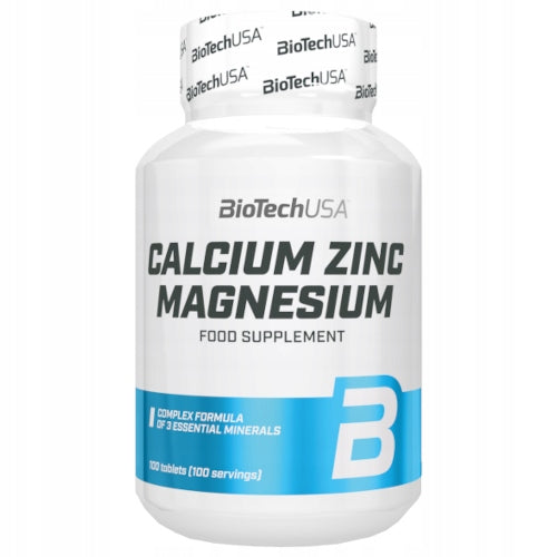 BIOTECH CALCIUM ZINC MAGNESIUM CA ZN MG 100 tabs Expiration date at least six months from the date of purchase