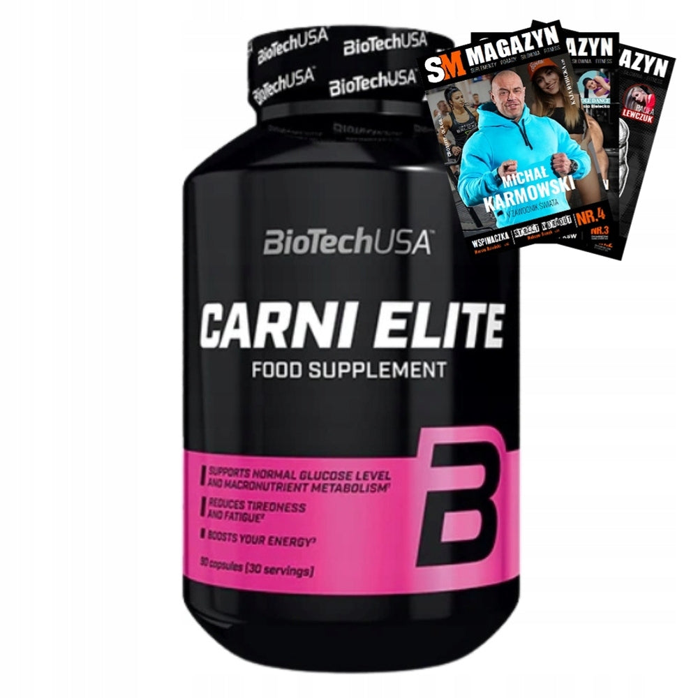BIOTECH CARNI ELITE L-CARNITINE TARTRATE 90 KAPS CARNITINE SLIMMING STRENGTH