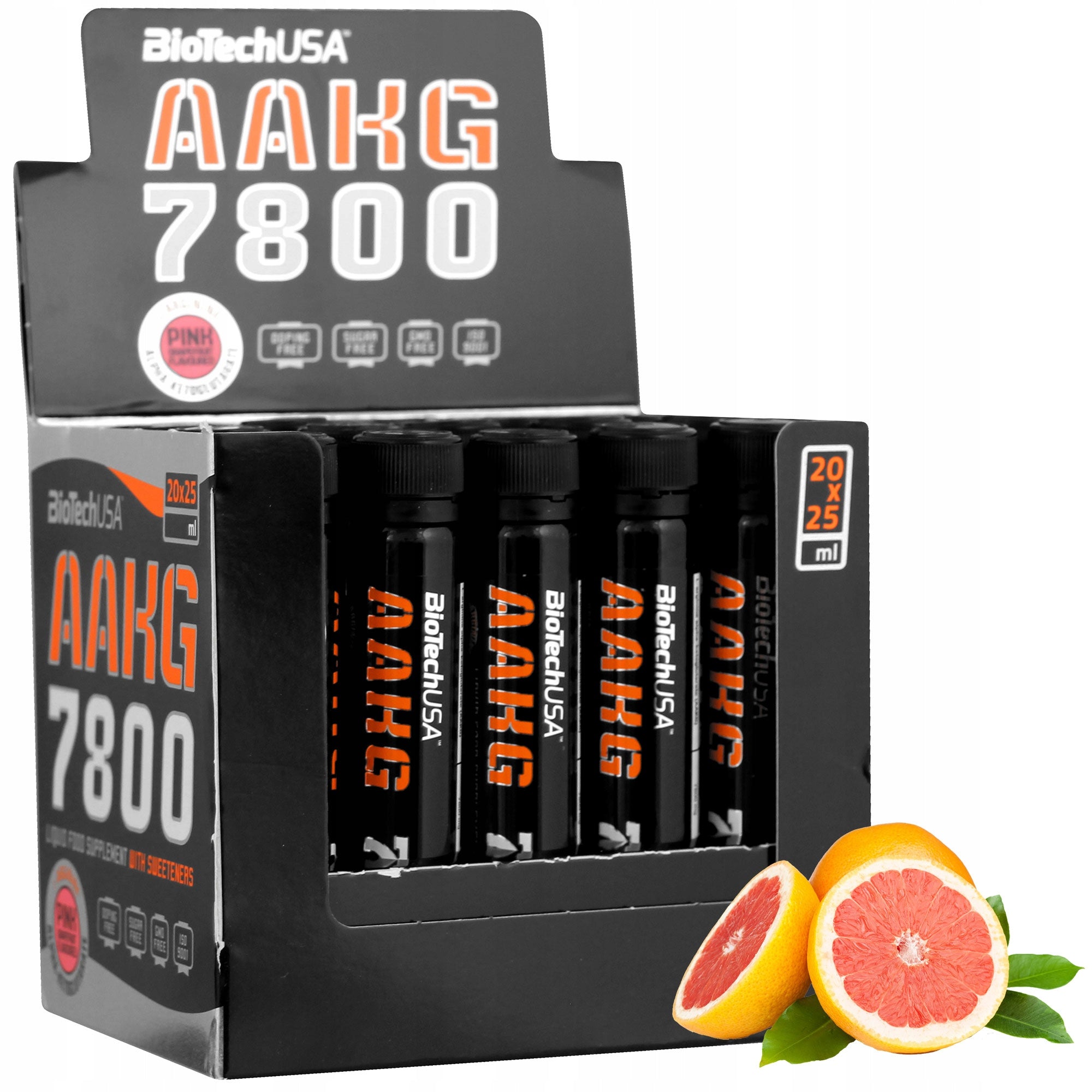 BIOTECH USA AAKG 7800 20x25ml PUMP ARGININE STRENGTH Brand BioTechUSA