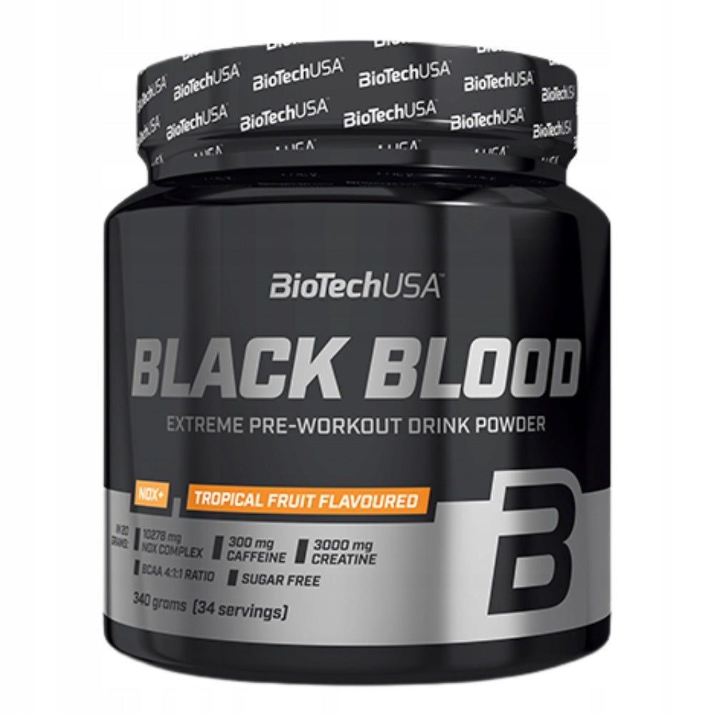 BIOTECH USA BLACK BLOOD NOX+ 330g PRE-WORKOUT FOR ENERGY STIMULATION Expiration date at least six months from the date of purchase