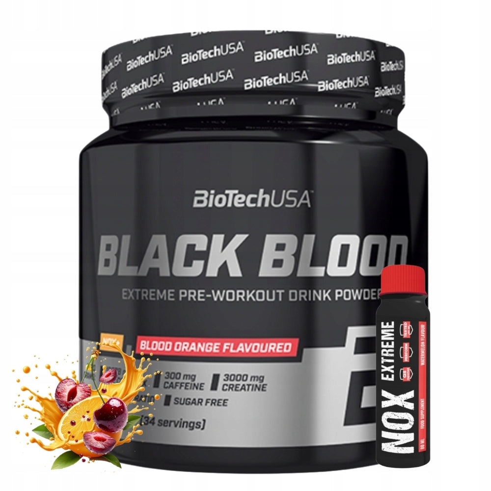 BIOTECH USA BLACK BLOOD NOX+ 340g PRE-WORKOUT + NOWmax NOX EXTREME