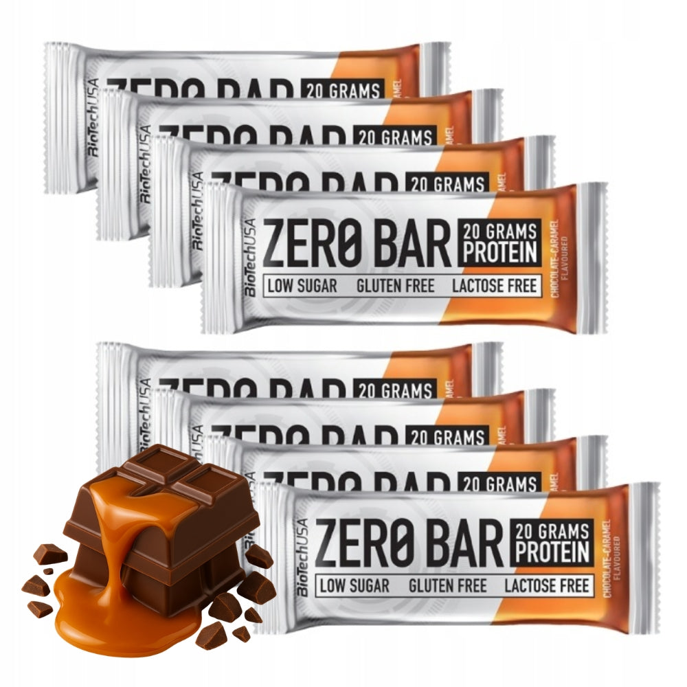 BIOTECH ZERO BAR PROTEIN BAR ZERO SUGAR 8x50g CARBOHYDRATE FIBER
