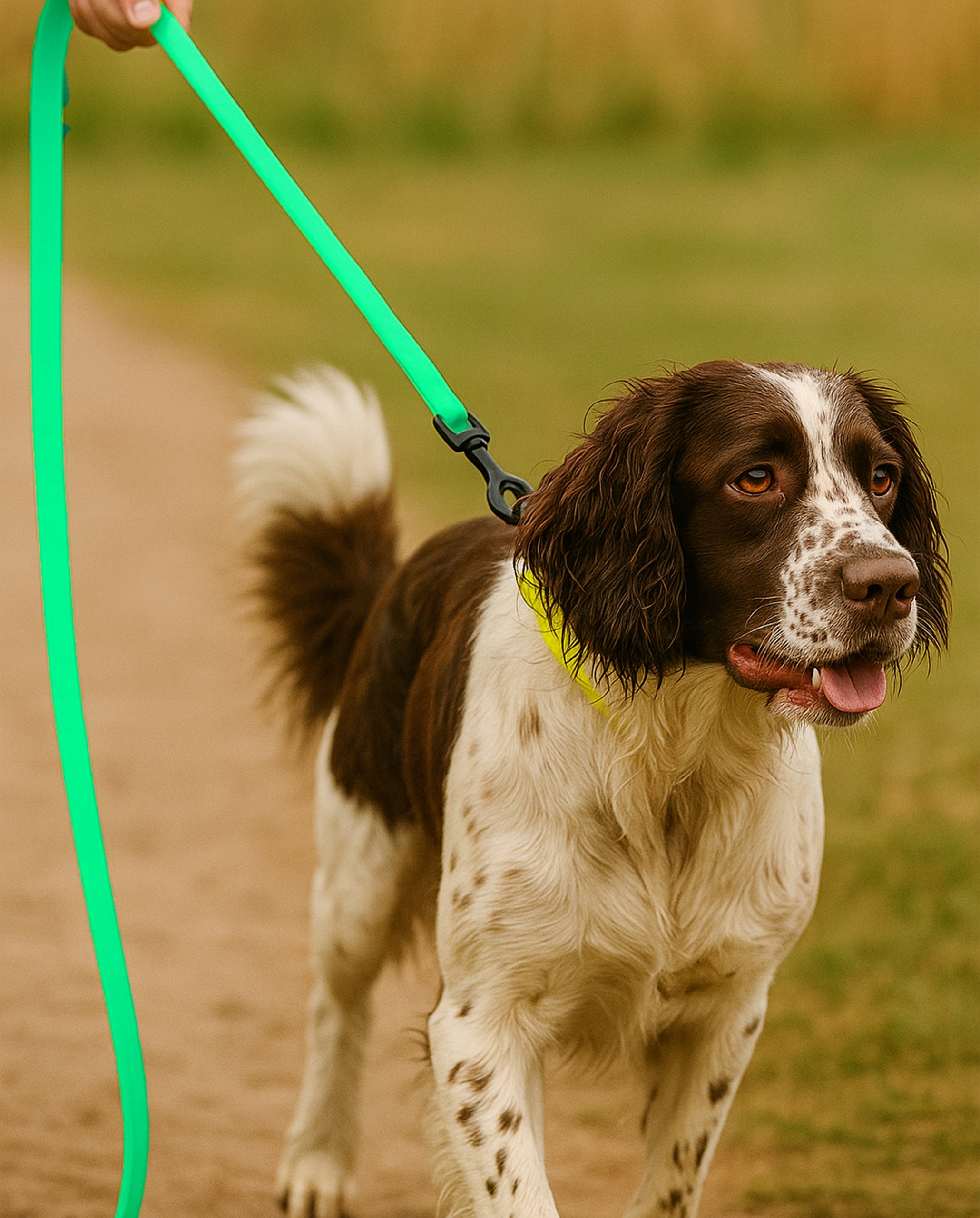 BIOTHANE LANYARD FOR DOG Rope Waterproof Training Tape 3m Turquoise 20mm Trade name Smycz dla Psa Smyczka dla Pupila na Spacer Turkusowa Taśma PVC 20 mm dla Średnich Psów