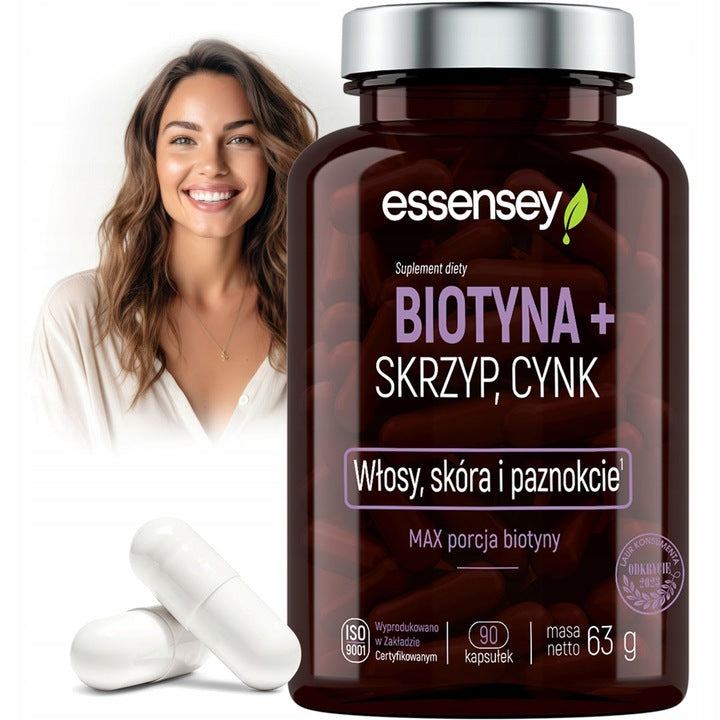 BIOTIN FORTE + HORSETAIL + ZINC FOR 90 DAYS Healthy Strong Hair Skin Nails Packaging status original