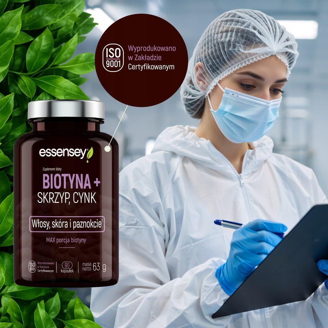 BIOTIN Forte + Horsetail + Zinc Healthy Strong Hair Skin Nails For 90 Days Expiration date at least 1 year from the date of purchase