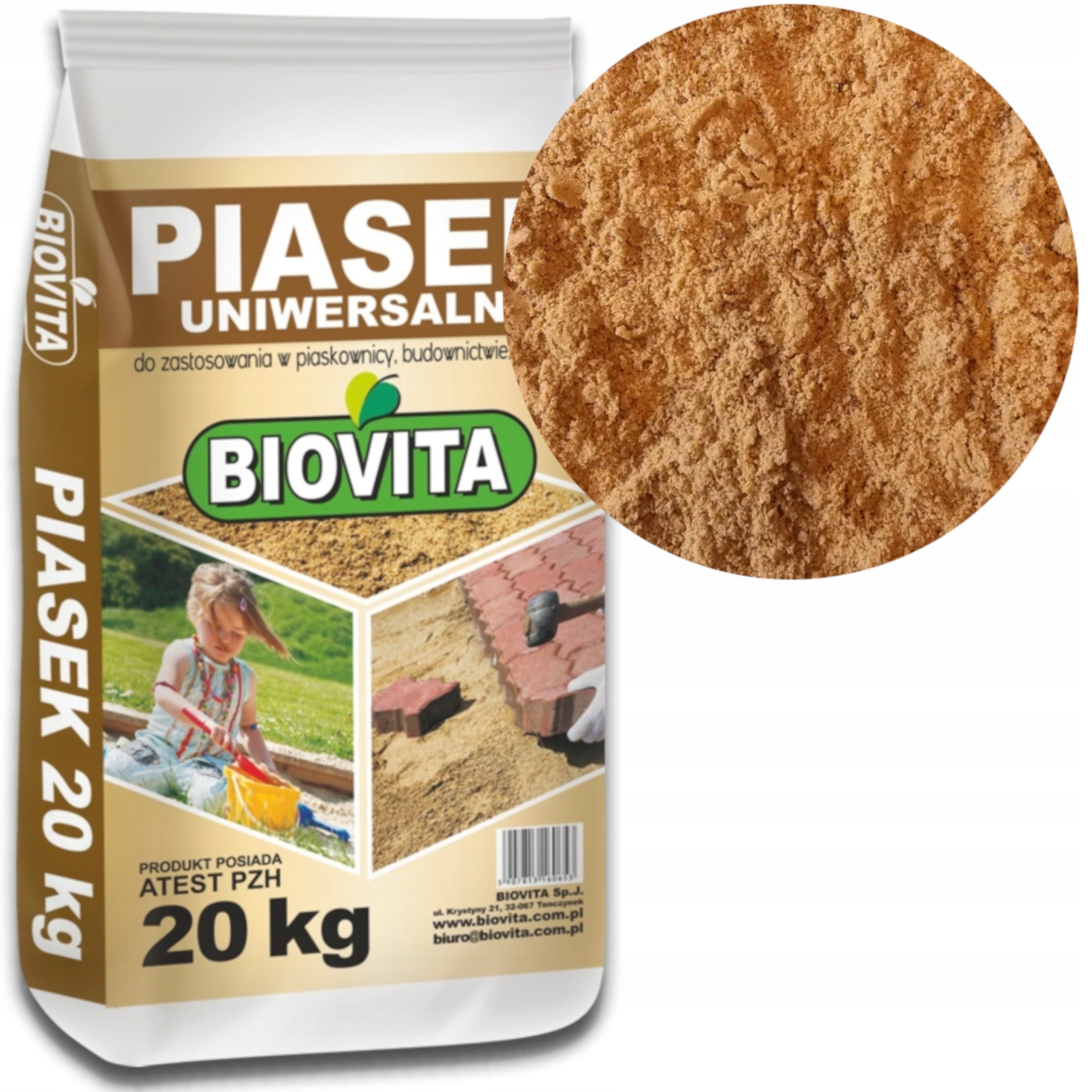 BIOVITA Sand Clean For Sandbox with PZH Certificate 20kg Character/Title none