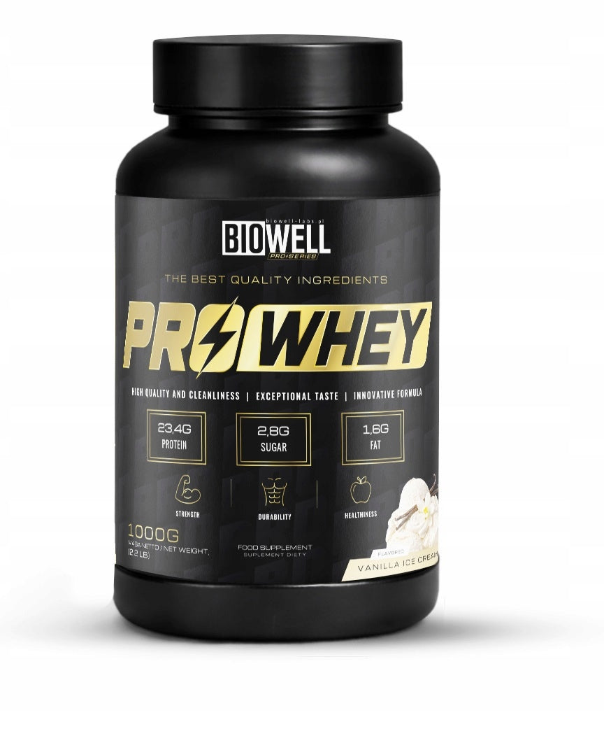 BIOWELL PRO WHEY PROTEIN 1000g Whey PROTEIN WPC Protein Conditioner 1 kg