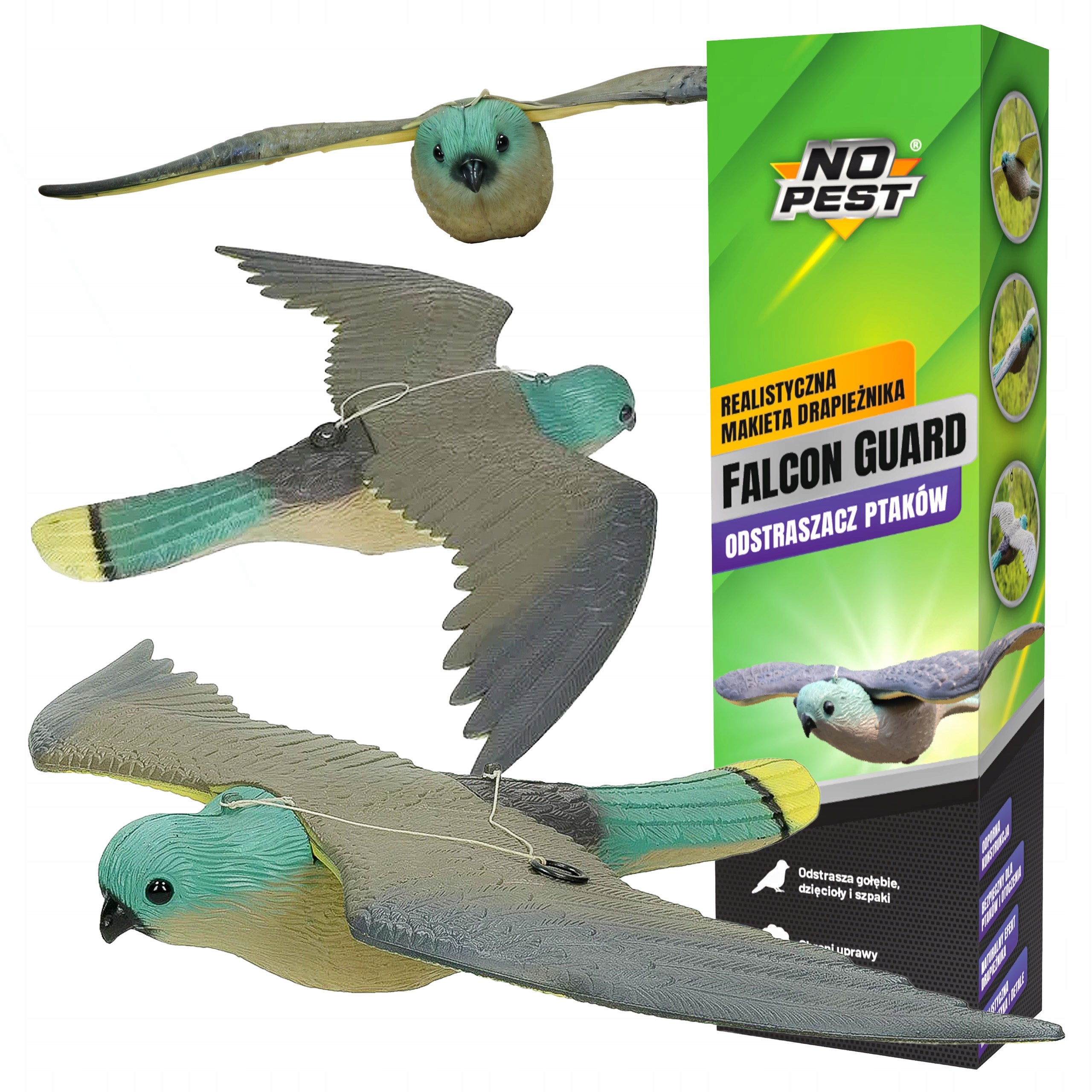 BIRD REPELLENT PIGEON STARLINGS FALCON KESTREL MOCK-UP BIRD SILHOUETTE