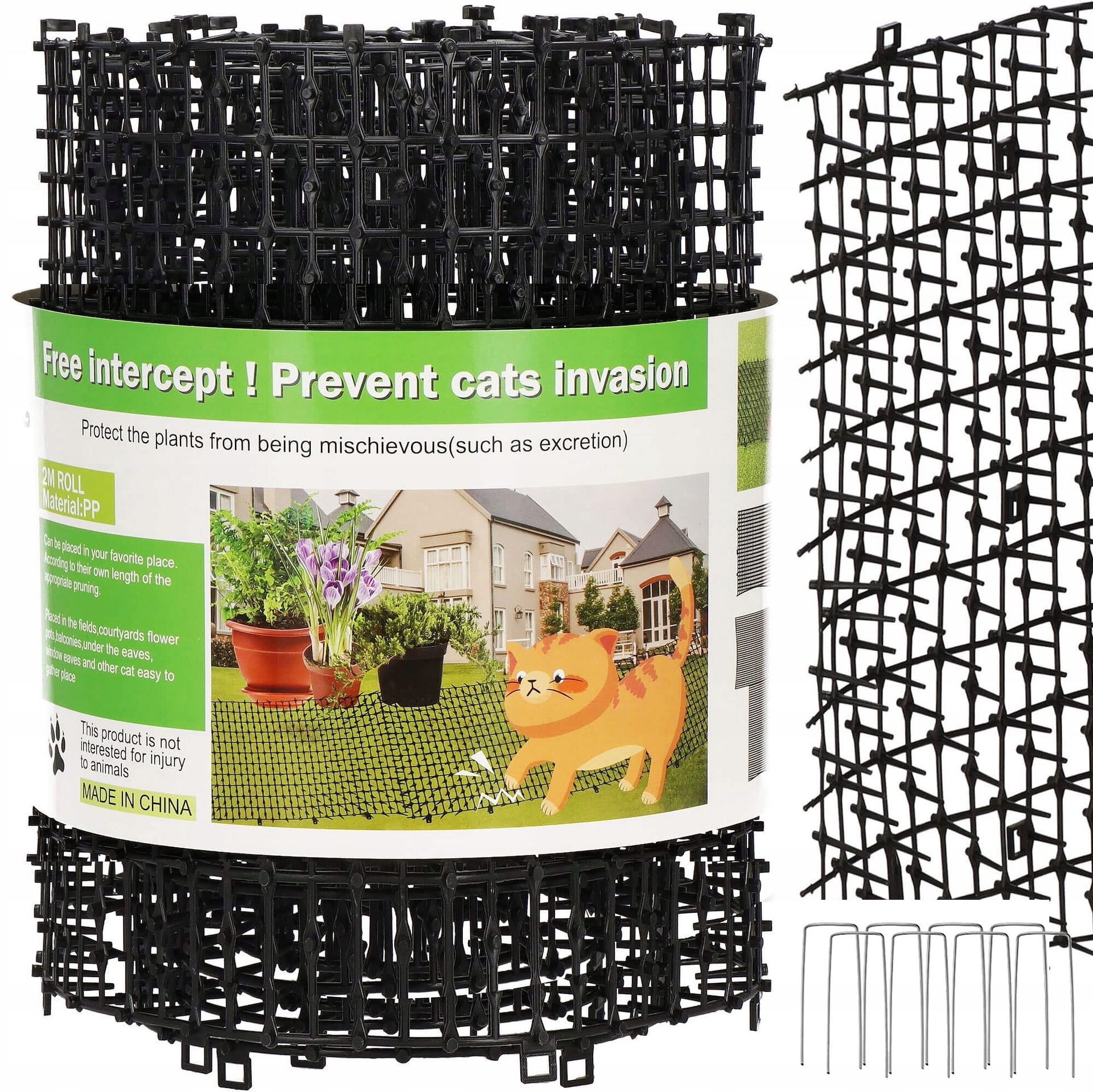 BIRD SPIKES CAT REPELLENT MAT DOGS DOES NOT HARM 200 x 30 cm Kind spikes