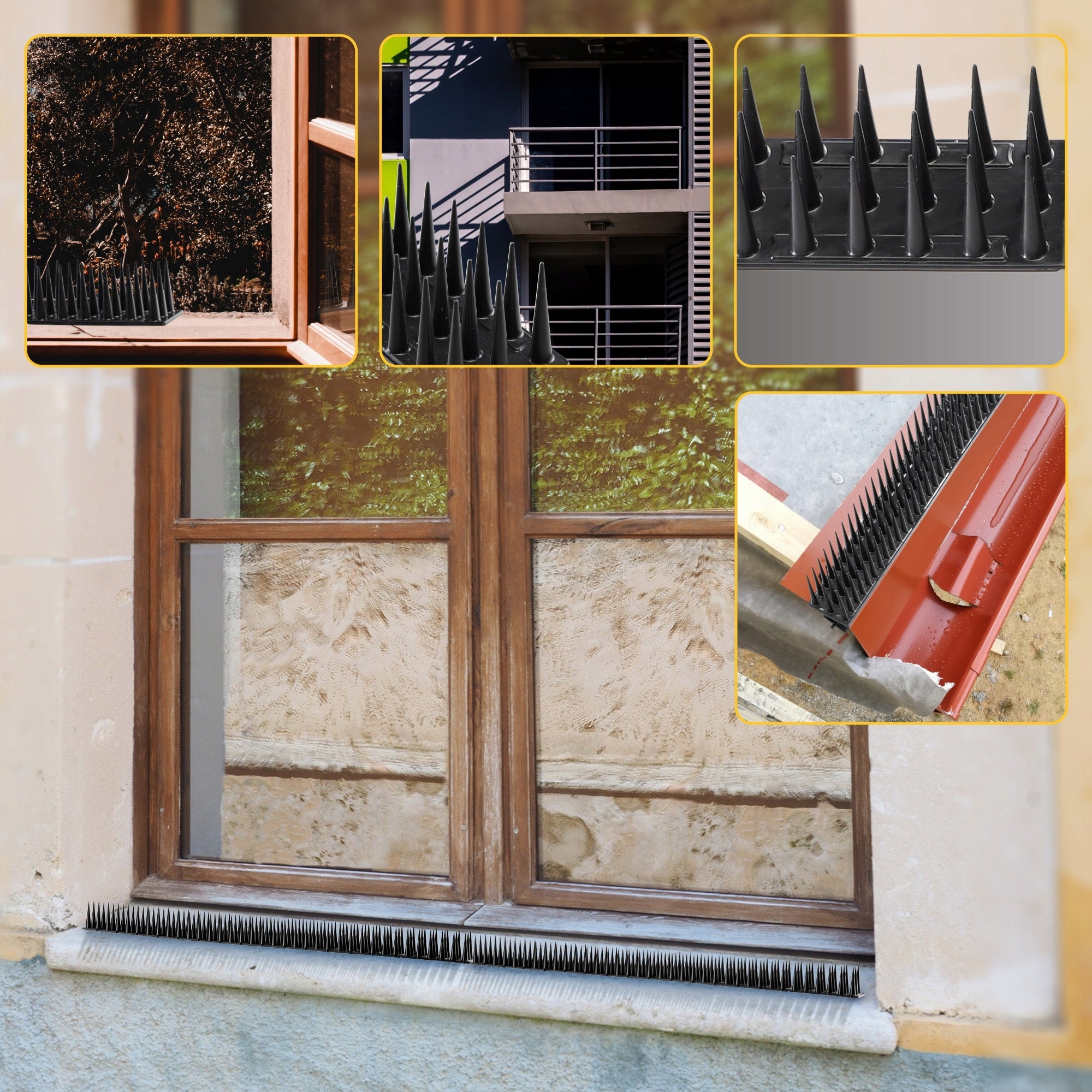 BIRD SPIKES PIGEONS AGAINST BIRDS 51 cm DENSE STRONG PLASTIC STRIP Brand Kadax