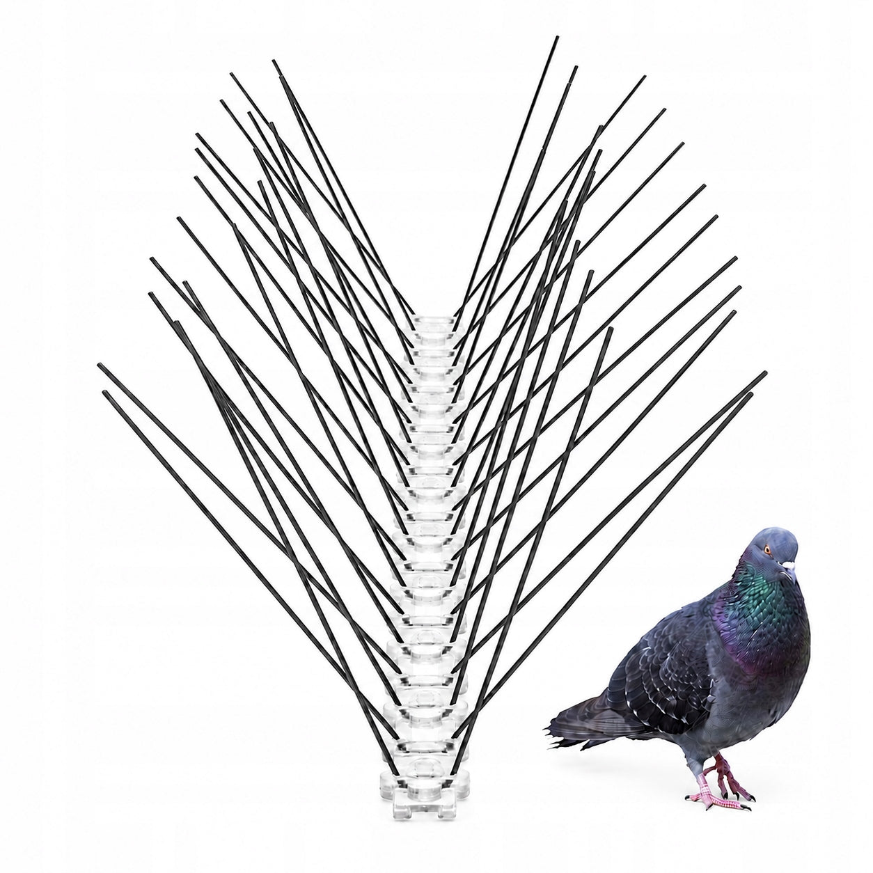 BIRD SPIKES PIGEONS VERY DENSE REPELLENT STAINLESS 40 SPIKES 50cm