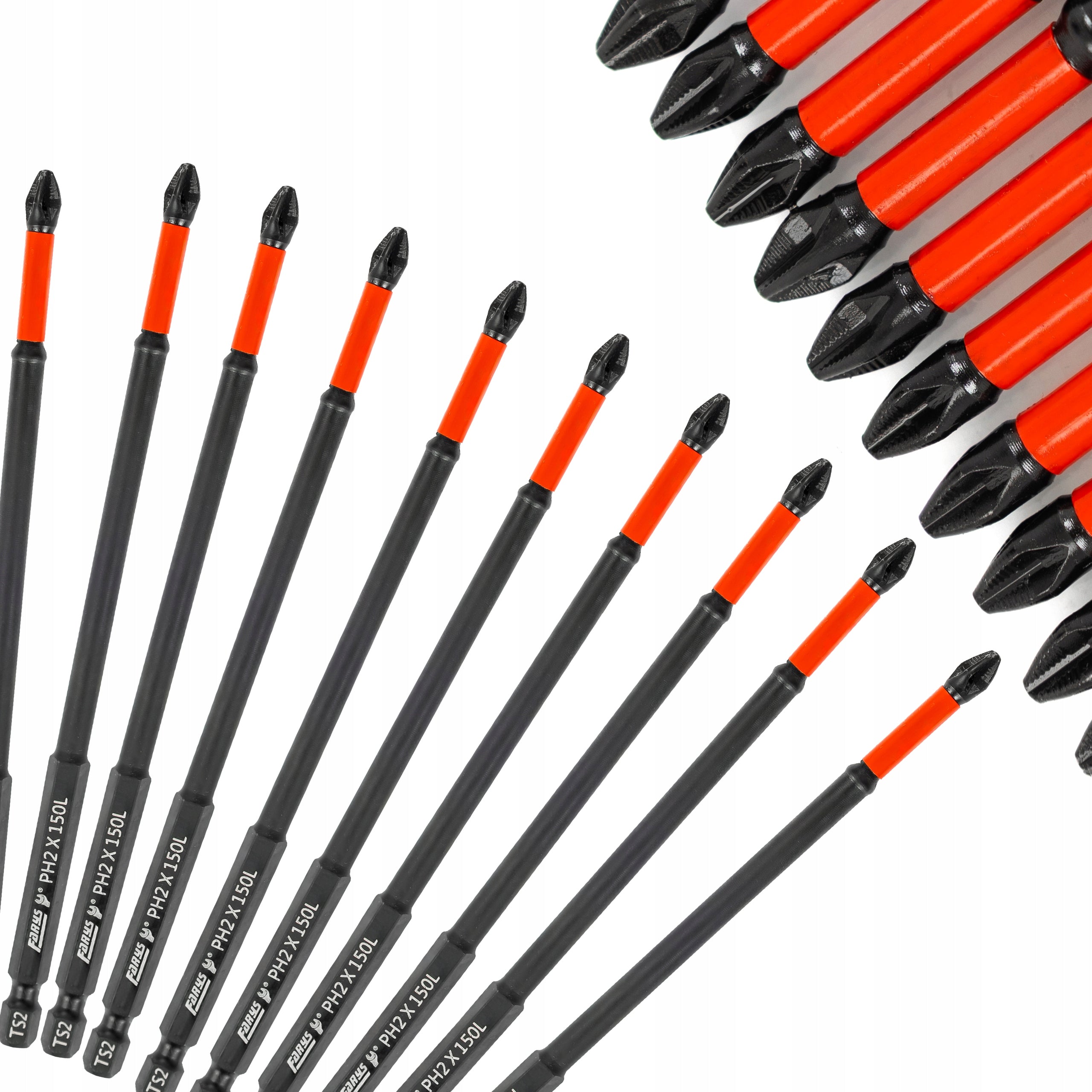 BITS PH2 150 mm MAGNETIC S2 10 PCS FOR LONG PROFESSIONAL SCREWDRIVER