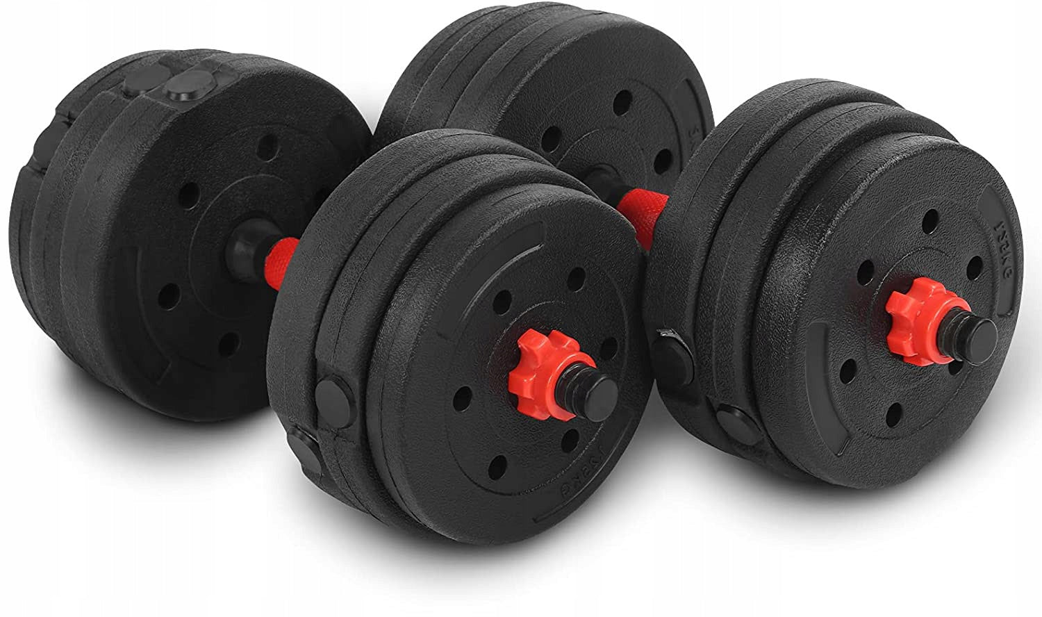 BITUMINOUS DUMBBELLS ADJUSTABLE 2 x 10 kg BARBELL WEIGHT DUMBBELLS SET Brand Gockowiak