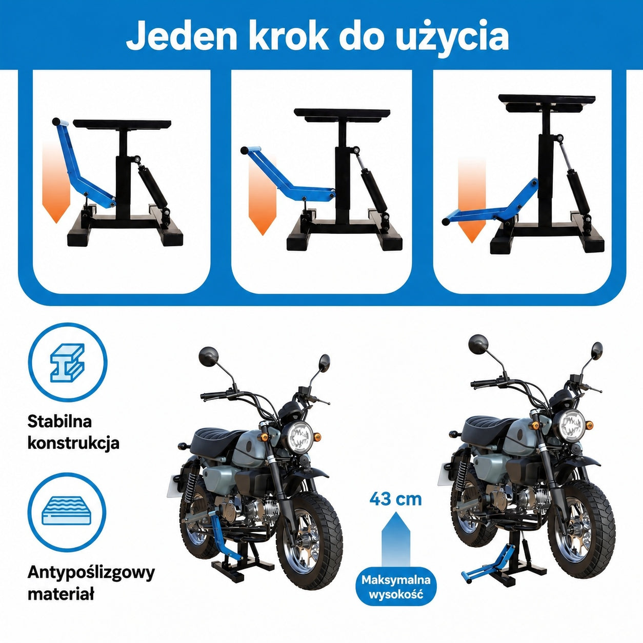 BITUXX TRANSPORT MOTORCYCLE Stand up to 150kg Universal Packaging status original