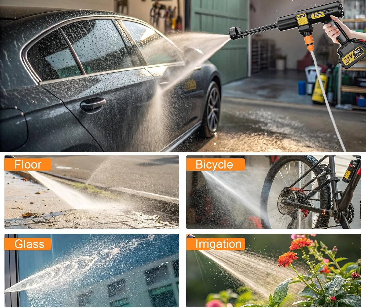 BJ796 Cordless Pressure Washer Gisam Foam Sprayer Brand Gisam