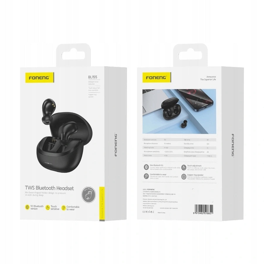 BL155 Wireless Headphones - FONENG black
