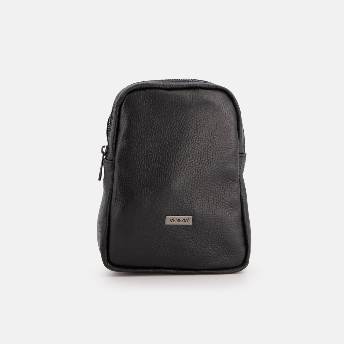 BLACK BACKPACK MADE OF NATURAL LEATHER VENEZIA
