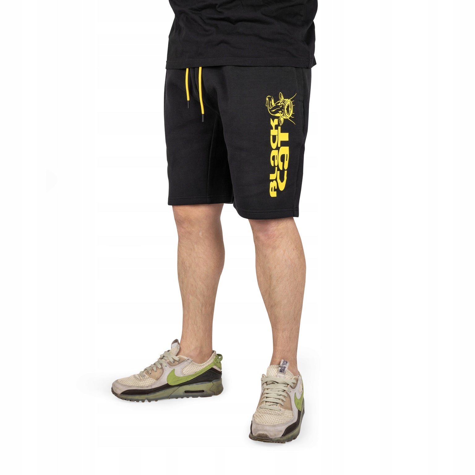BLACK CAT BLACK JOGGERS SHORTS-XL