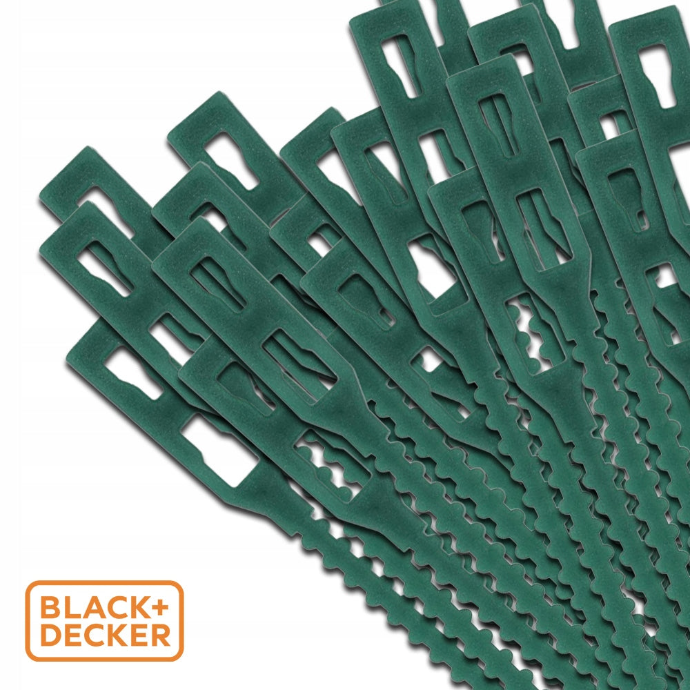BLACK DECKER 13CM CLAMPS FOR STEM SHOOT FLOWER PLANTS 100 PCS. Packaging status original