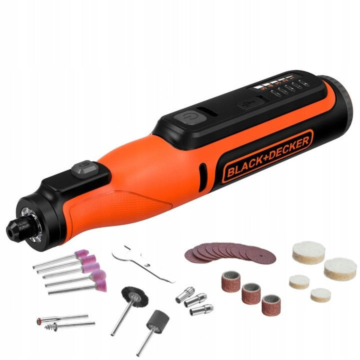 BLACK DECKER Multifunction rotary grinding machine 7.2V accessories 37el. BCRT8I