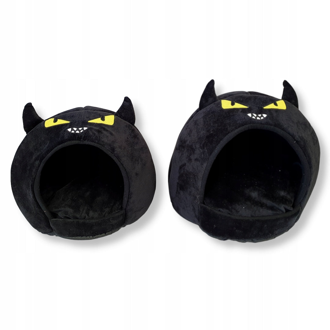 BLACK DOG BED SHOWER BLACK ROUND 32CM Color black