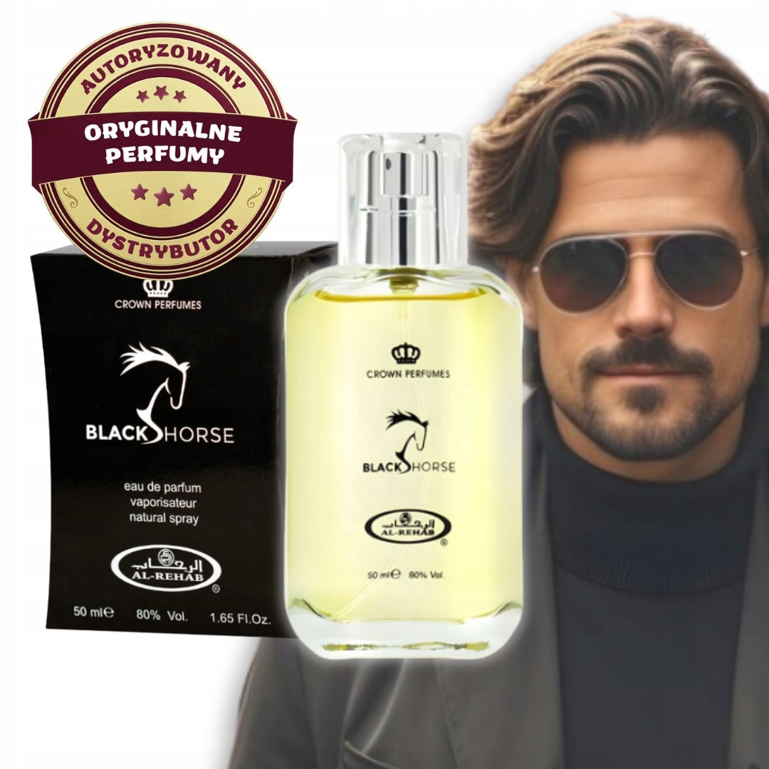 BLACK HORSE ARABIC CITRUS WOOD PERFUME PATCHOULI 50 ml AL REHAB EDP