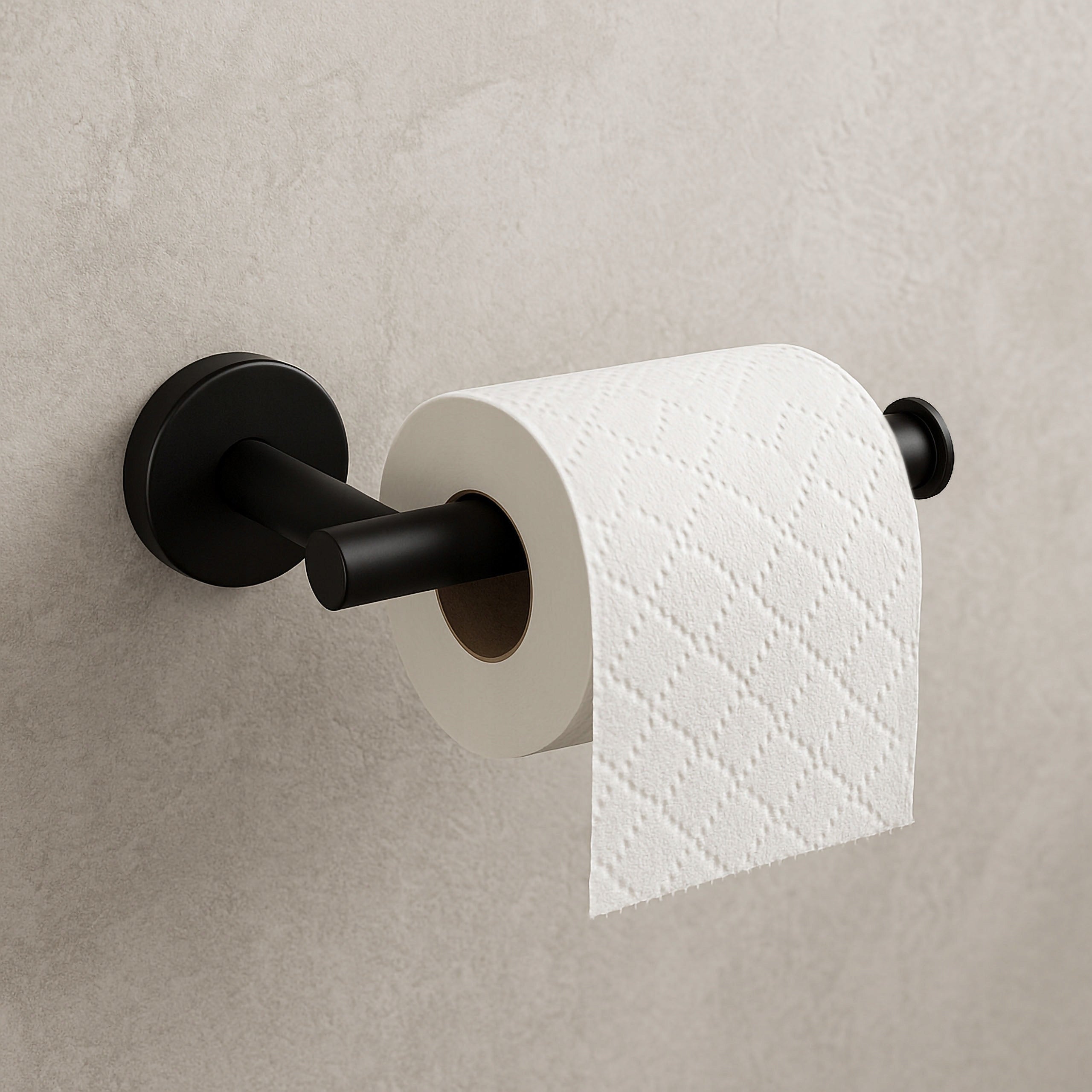BLACK METAL WALL BATHROOM TOILET PAPER HOLDER WITH PINS Manufacturer code 324066MG
