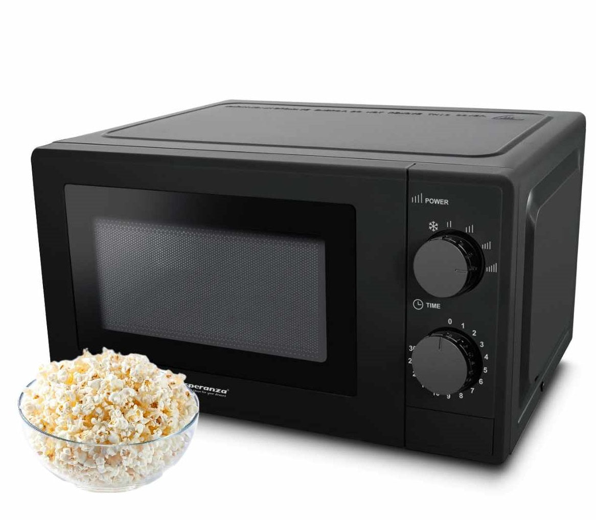 BLACK MICROWAVE FREESTANDING MICROWAVE 20L 1100W