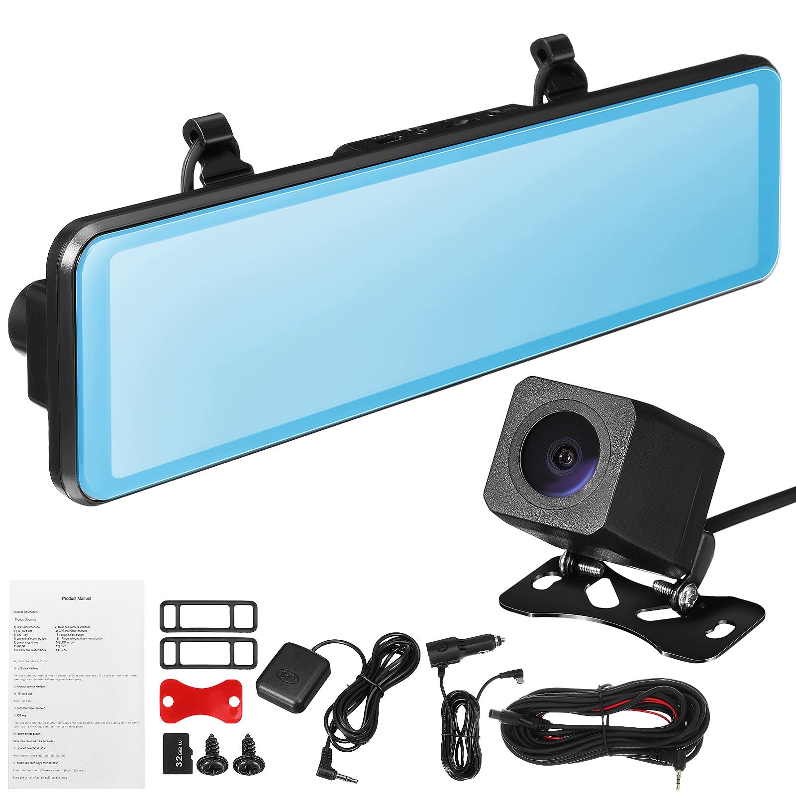BLACK MIRROR DASH CAM WITH FRONT AND REAR HD CAMERAS, WIFI & PARKING ASSIST Brand no brand